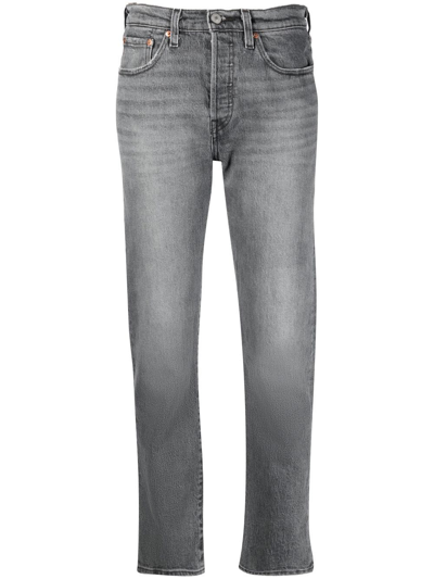 Levi's Mid-rise Slim-cut Jeans In Grey