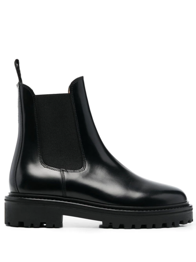 Isabel Marant 35mm Castay Brushed Leather Chelsea Boot In Black