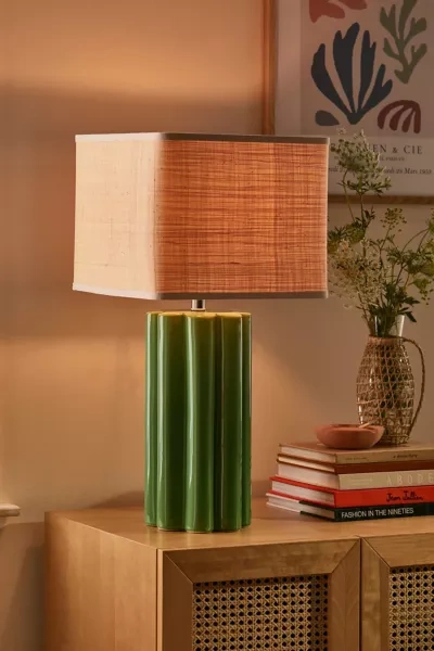Urban Outfitters Addison Table Lamp In Green