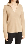Vince Collared Wool & Cashmere Sweater In Fauna