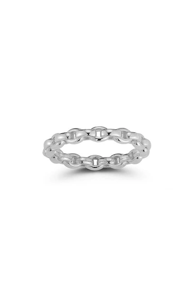 Chloe & Madison Plated Sterling Silver Chain Band Ring