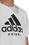 Adidas Originals Soccer Graphic T-shirt In White
