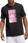 Adidas Originals Basketball Graphic Cotton Jersey T-shirt In Black