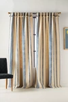 Anthropologie Pieced Stripe Curtain By  In Blue Size 50x84
