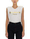 BALMAIN LAMINATED LOGO T-SHIRT