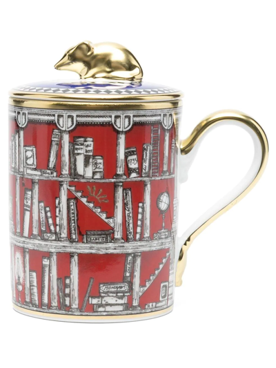 Ginori 1735 Totem Rat Porcelain Mug In 蓝色