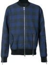 Mostly Heard Rarely Seen Plaid Bomber Jacket In Black
