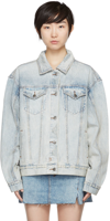 Ksubi Blue Oversized Denim Jacket In Karma