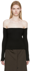 Gabriela Hearst Ameri Off-shoulder Wool And Silk Top In Black