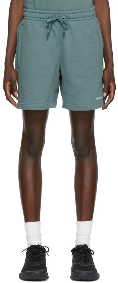 Adidas X Humanrace By Pharrell Williams Green Humanrace Basics Shorts In Hazy Emerald