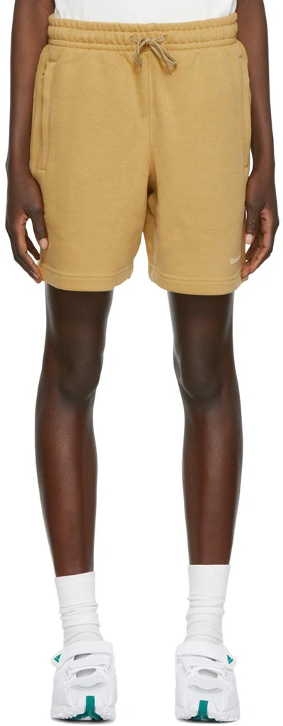 Adidas X Humanrace By Pharrell Williams Tan Humanrace Basics Shorts In Golden Beige