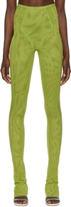 Kathryn Bowen Green Skater Leggings In Lime