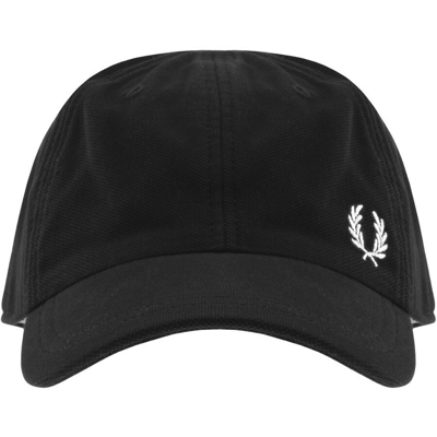 Fred Perry Pique Classic Baseball Cap In Black