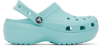 Crocs Big Kids Classic Clogs From Finish Line In Pure Water