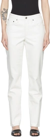 AGOLDE WHITE LYLE RECYCLED LEATHER PANTS