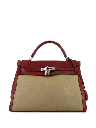 Pre-owned Hermes  Kelly 32 Handbag In Red