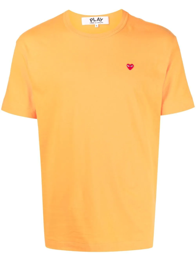 Comme Des Garçons Play Crew-neck T-shirt In Yellow