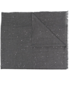 Brunello Cucinelli Sequin-embellished Scarf In Grey