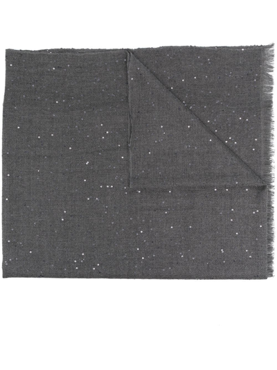 BRUNELLO CUCINELLI SEQUIN-EMBELLISHED SCARF