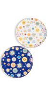 Celiab Planets Dinner Plates Set In Multi