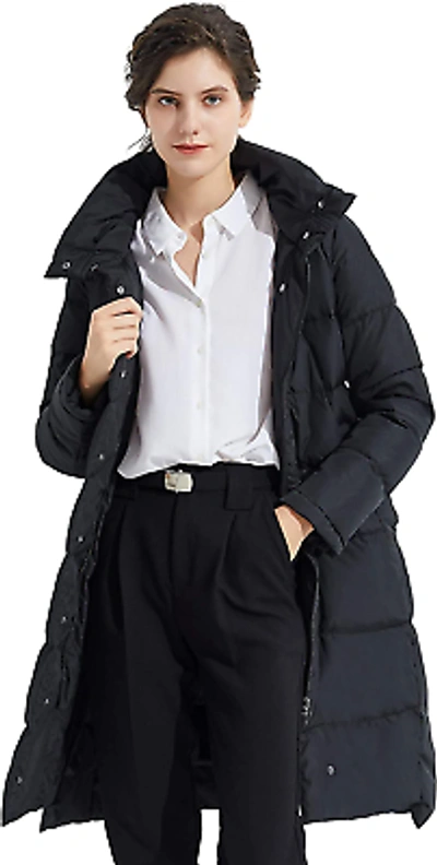 Pre-owned Orolay Women's Warm Stylish Winter Hoodie Down Coat Pirate Black 2xl