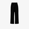 Commas Linen Wide-leg Trousers In Black
