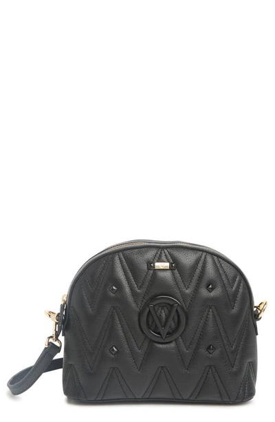 Valentino By Mario Valentino Diana Diamond Quilted Leather Crossbody Bag In Black