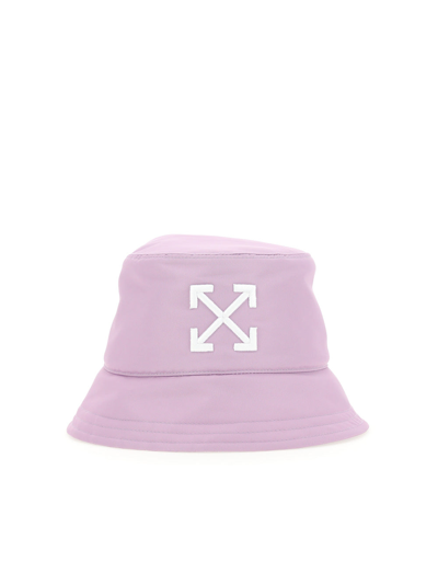 Off-white Off White Recycled Polyester Bucket Hat In Purple