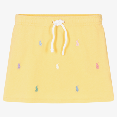 Polo Ralph Lauren Babies' Girls Yellow Piqué Skirt