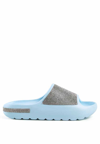 London Rag Dumba Diamante Pool Sliders In Blue