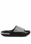 London Rag Dumba Diamante Pool Sliders In Black