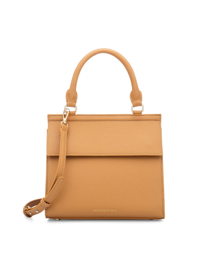Modern Picnic The Luncher Grained Vegan Leather Bag In Brown