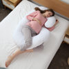 Cheer Collection Hypoallergenic Down Alternative Premium Total Body J Shaped Pillow In White