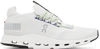 On Cloudnova Rubber-trimmed Mesh Running Sneakers In White/blue
