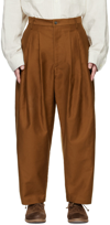 HED MAYNER SSENSE EXCLUSIVE BROWN TROUSERS