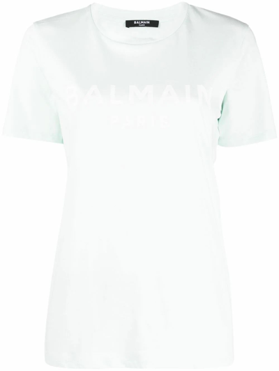 Balmain Women's  Green Cotton T Shirt