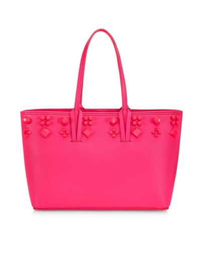 Christian Louboutin Small Cabata Empire Leather Studded Tote In Poupidou Poupidou