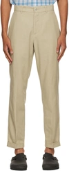 Vince Beige Tapered Trousers In Ashwood-271awd