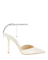 Jimmy Choo Women's Saeda 100 Embellished Pointed Toe Pumps In White