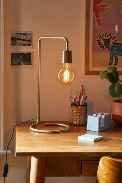Urban Outfitters Zane Task Lamp In Gold