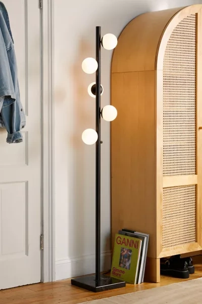 Urban Outfitters Tate Floor Lamp In Black