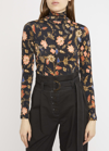 Ulla Johnson Aurelia Odessa-print Roll-neck Jersey Top In Odessa