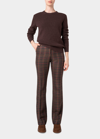 AKRIS WOOL HOUNDSTOOTH BOOTCUT PANTS