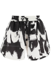 Alexander Mcqueen Mcqueen Graffiti Shorts In Mixed Colours