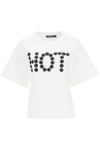 Dolce & Gabbana Embellished Crew Neck Fashion Tee In White