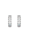 Swarovski Ladies Millenia Octagon Cut Hoop Earrings In Silver