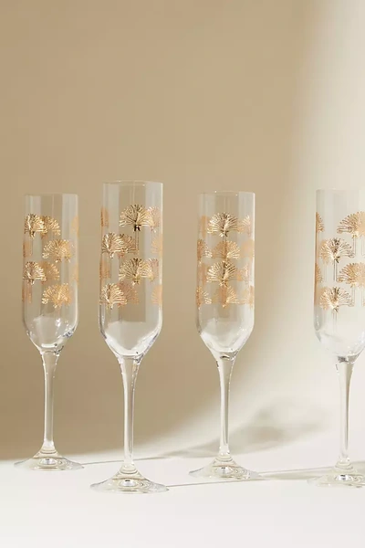 Anthropologie Remy Flutes, Set Of 4 By  In Clear Size S/4 Flute In Clear