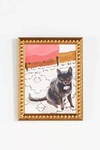 ARTFULLY WALLS CAT WITH PINK CHAIR WALL ART