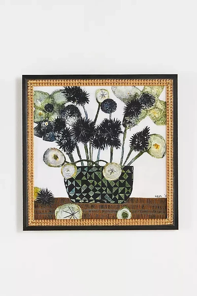 Artfully Walls Black Thistle Wall Art In Green