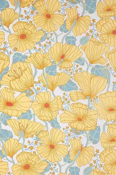 A-street Prints Matilda Poppy Fields Wallpaper In Yellow